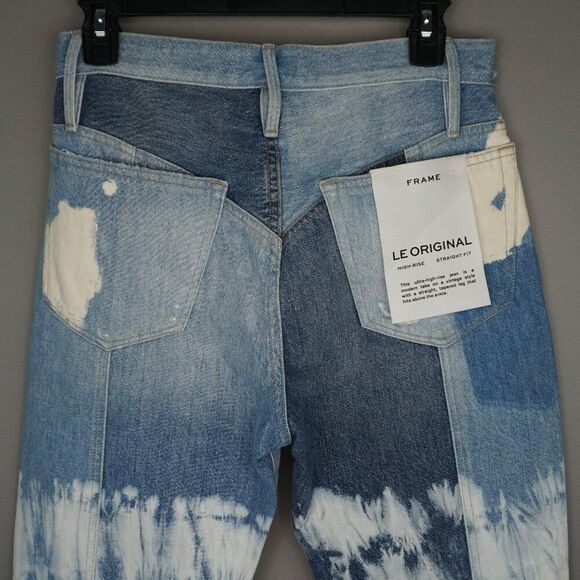 New Frame Le Original Bleached High Waist Straight Leg Jeans in Fresco size 26 - Picture 10 of 15